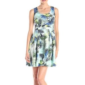 Gabby Skye Tropical Print Dress